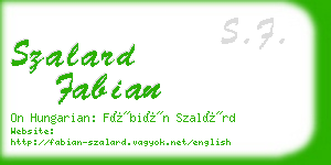 szalard fabian business card
